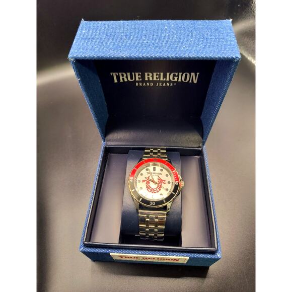 True Religion Round Two-Tone Bezel Watch, 43mm, New in Box main image 5